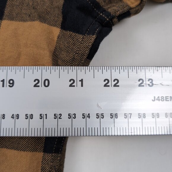 Eddie Bauer Men's Brown/Black Plaid Flannel Button Up Shirt Chest Pocket, Size M - Picture 6 of 7